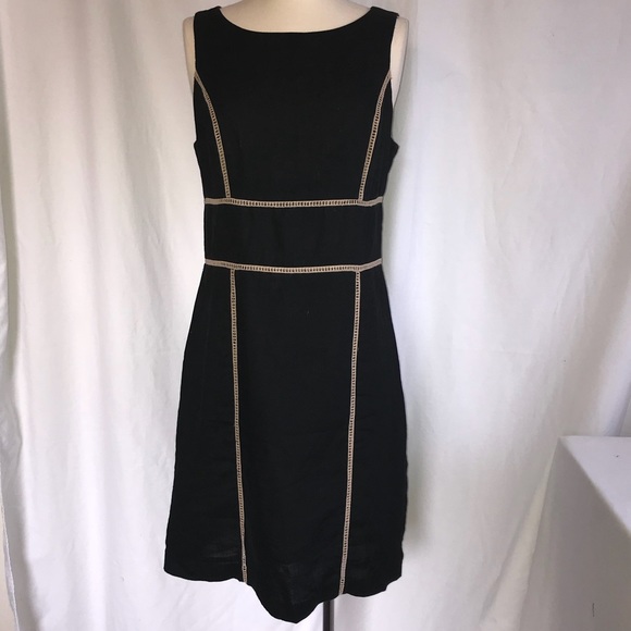 Kenar Dresses & Skirts - Kenar 100% linen black & tan dress
